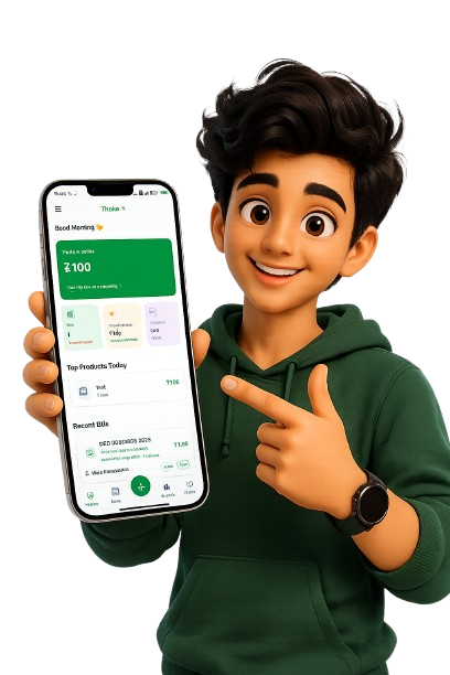 thukaapp dashboard on mobile